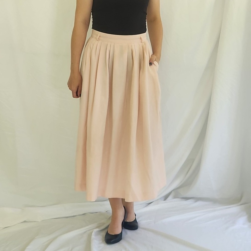 90s Pale Pink Midi Skirt
